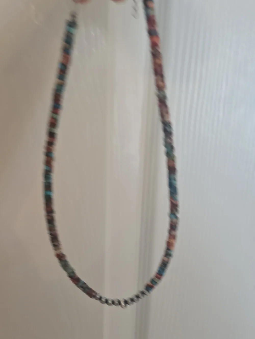 Handmade Multicolor Turquoise Seed Bead Necklace - Women Jewelry - Picture 2 of 3